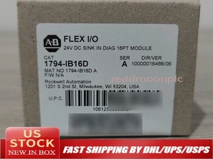 New Factory Sealed AB 1794-IB16D SER A Flex I/O Rev. A01 Input Module 1794IB16D - Picture 1 of 4