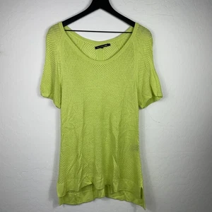 Túnica de malla Katya verde lima talla grande trapo y hueso encubrimiento superior - Imagen 1 de 5
