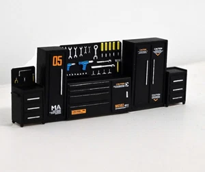 1/64 Diorama Tool Cabinet Model Car Garage Workbench Workshop Props Scene Model - Picture 1 of 25