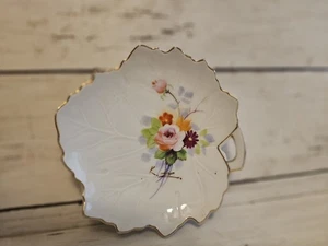 Wunderschönes altes handbemaltes Porzellanblatt. Japan. Signiert. 5". - Bild 1 von 4