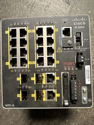 Cisco 2000 Series 16Port Ethernet Industrial Switch P/N: IE-2000-16TC-G-E - Image 1 of 2