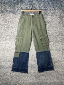 Smoke & Mirrors Wide Leg Cargo Jeans Multi Pocket Baggy Raver Skater Street 28 - Picture 1 of 8