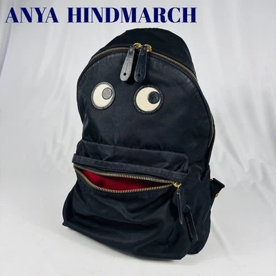 Auténtica Mochila Anya Hindmarch Ojos Nylon Negra De Japón 133045K Foto 1 de 4
