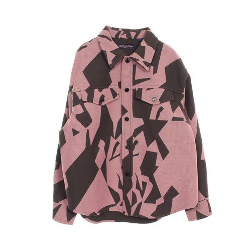 LOUIS VUITTON（LV） Giacca Camicia Doppiopetto LOUIS VUITTON RM231M TB4 Cotone Arancione Blu Usata Uomo L