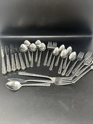 VTG Oneida Stainless Steel Flatware Cherie Pattern 25 Piece  - Image 1 of 4
