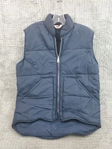 Vintage Sno King gefütterte Weste Herren groß blau Nylon gesteppt durchgehender Reißverschluss Winter außen - Bild 1 von 8