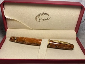 Stipula Etruria Magnifica Gran Sasso Fountain Pen – Titanium T-Flex Nib – NEW - Picture 1 of 9