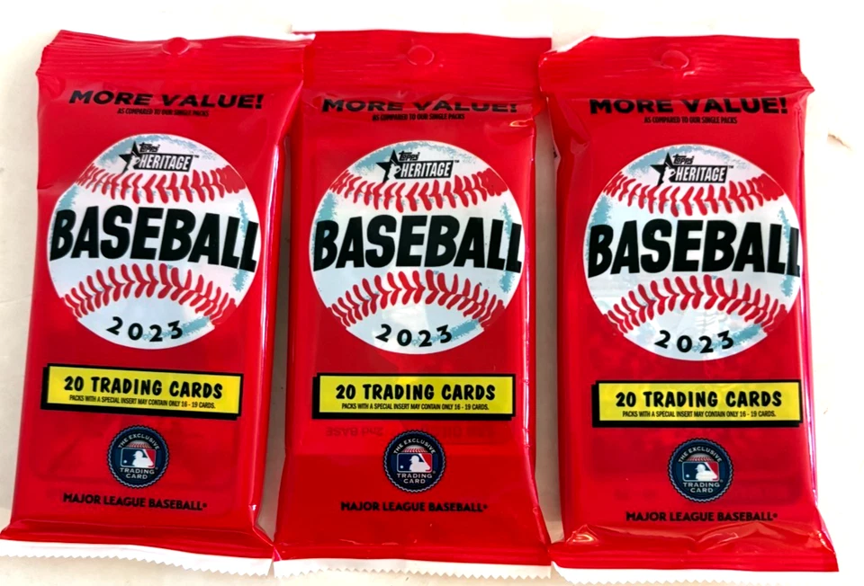2023 TOPPS HERITAGE BASEBALL FAT   PACKS (3 PKS ) - Image 1 of 1