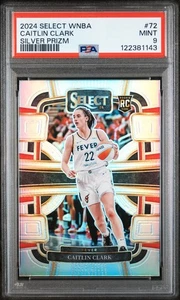 Caitlin Clark 2024 Select WNBA Concourse SILVER #72 RC Rookie (Fever) PSA 9 MINT - Picture 1 of 2