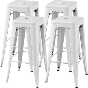30 inch Metal Bar Stools Vintage 4 Counter Height Stools for Indoor/Outdoor - Picture 1 of 12