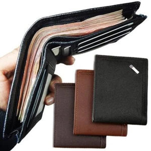 Carteras Para Hombre Billetera Portabilletes en Piel de Cuero Monedero Tarjetero - Imagen 1 de 15