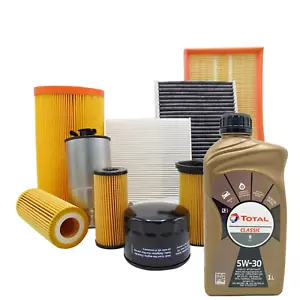 KIT TAGLIANDO 4 FILTRI MISTI 4LT OLIO TOTAL 5W30 PEUGEOT 2008 CITROEN C3 1.6HDI - Bild 1 von 13