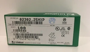 Box of 100 Littelfuse 02302.25 Cartridge Fuses 250V 2.25A Slo-Blo 2AG Lead-Free - Picture 1 of 6