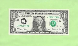 2001 ..UNCIRC $1 J 2930 1760 B .... 2001 $1 J-B NICE NOTE FRN - Picture 1 of 2