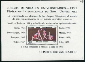 Mexico C608,MNH.Michel Bl.23. Universiada-1979.Women gymnasts. - Picture 1 of 1