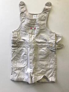 baby Gap Khaki Girls 6-12 Month Jumper Flower Emrboidery - Picture 1 of 3