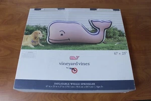 Vineyard Vines Pink Inflatable Whale Sprinkler NIB 67x23 in - Picture 1 of 2