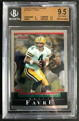2004 BOWMAN CHROME BRETT FAVRE #1 BGS 9.5 GEM MINT, HOF PACKERS - Image 1 of 3