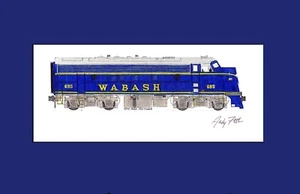 Wabash F7 #695 11"x17" Matted Print by Andy Fletcher signed - Picture 1 of 1