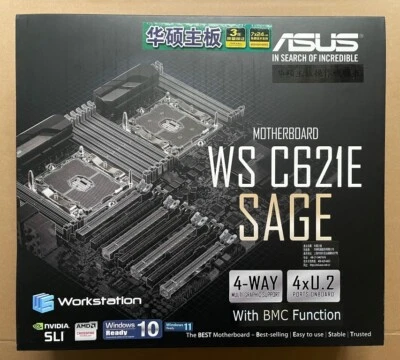 Asus WS C621E SAGE Workstation motherboard Intel chipset slot P LGA-3647 - Image 1 of 3