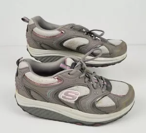 Sneakers Sketchers Shape Ups donna tonificanti da passeggio grigio rosa taglia 9,5 1180 - Foto 1 di 11