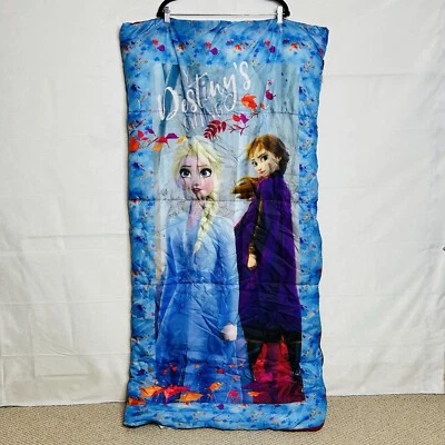 Disney Frozen Saco de Dormir Elsa Ana Exterior Interior Camping Niños 28x56 con Estuche Foto 1 de 4