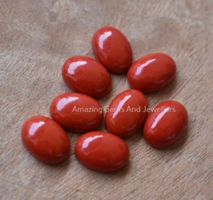 Top Quality Red Coral 10x14mmTo 20x25mm Oval Cabochon Wholesale Loose Gemstone - Picture 1 of 7