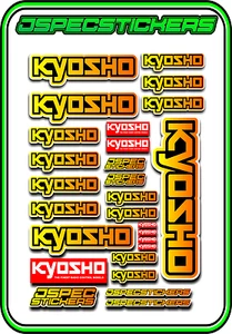 KYOSHO RC RACING CUSTOM STICKERS A5 MINI Z 1/8 BUGGY CAR 1/10 DRONE YELLOW/ORA B - Picture 1 of 9