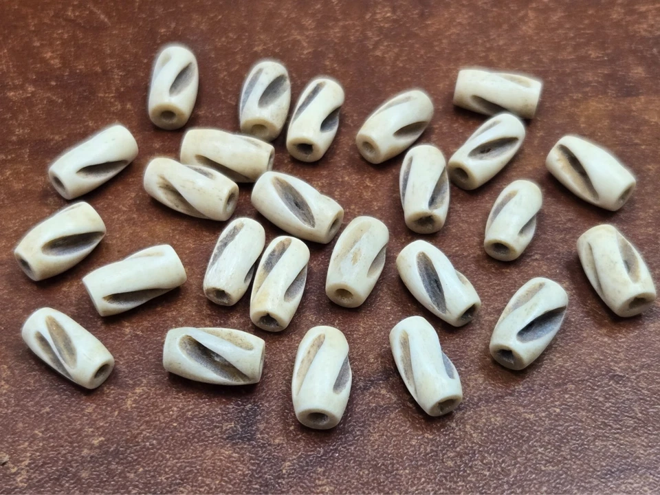 500 PIEZAS GARGANTILLA TUBO HUESO BÚFALO TALLADO MARRÓN TUBO PELO CUENTAS 1/2" Foto 1 de 1