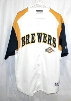 Milwaukee Brewers MLB True Fan Blank Jersey Mens Size XL Sew On Letters. - Image 1 of 4