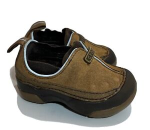 Crocs Dawson Suede Shoes Clogs Brown Leather Toddler 4