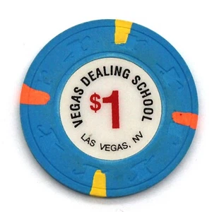Vegas Dealing Schulchip 1 Dollar H&C Form Casino Las Vegas Nevada B - Bild 1 von 2