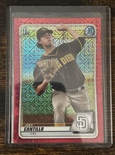 Joey Cantillo 2020 Bowman Chrome Red Mojo Refractor 1/5 Rookie RC 1st Guardians