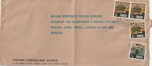 Malta oversize cover sent from San Gwann to Liverpool - Picture 1 of 2