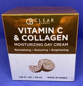 CB Clear Beauty Crema Giorno Idratante Vitamina C e Collagene 1,69 0z Illuminante - Foto 1 di 5