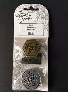 NEU 3-tlg. Set Metallnadeln an der Hakenecke - Yarn Addict Häkeln ist cool - Bild 1 von 4