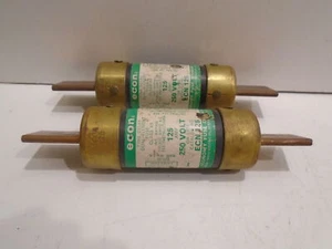 (LOT OF 2) FPE / ECONOMY FUSE ECN 125 TIME DELAY FUSE CLASS K9 125A 250V - Picture 1 of 5