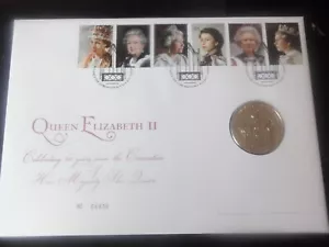 2013 B/U £5 MÜNZABDECKUNG ROYAL NEUWERTIG & ROYAL MAIL KÖNIGINATION 60. JAHRESTAG - Bild 1 von 8