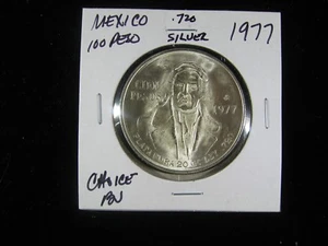 México 1977 100 pesos .720 plata buena elección bu - Imagen 1 de 2