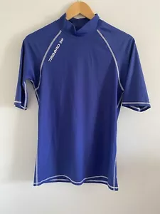 Tribord XL Kids Teen 14+ Short Sleeve Rash Vest Top Beach UPF 40+ Decathlon Blue - Picture 1 of 14