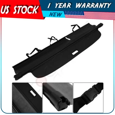Black Trunk Cargo Cover Retractable Security Shade Shield Fits Audi Q7 2007-2015 Foto 1 de 4
