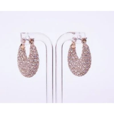 Brincos femininos Lee Angel Neiman Marcus de cristal dourado novo com etiquetas 98 - Imagem 1 de 4