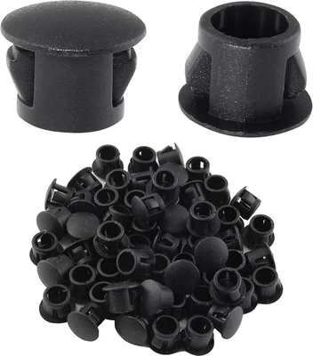 100 Pcs 5/16" Plastic Hole Plugs Black Flush Type Hole Plugs, Plastic Panel Plug - Изображение 1 из 4