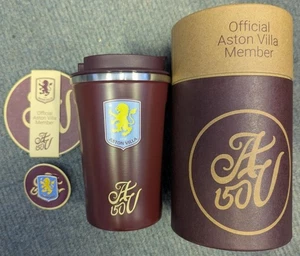 ASTON VILLA TRAVEL MUG WITH BOX - Picture 1 of 4