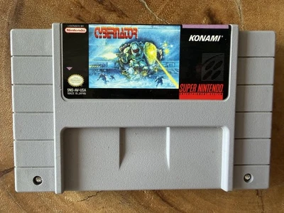 Cybernator Super Nintendo SNES Game Cart Konami SNS-AV-USA Made in Japan - Image 1 of 4