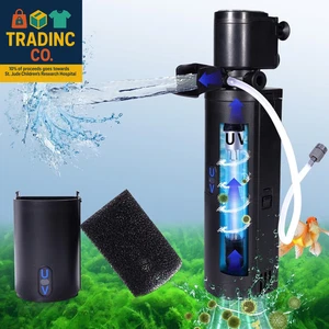 Aquarium Filter 20-75 Gallon with U-V Light Internal Pump for Fish Turtle Tank - Picture 1 of 7