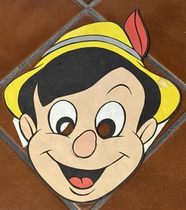 Vintage, 1983, Pinocchio Gesichtsmaske, 9" B x 10" H - Bild 1 von 9