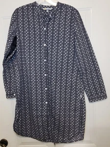 Ladies SOLUMBRA Long Slv Black & White Sun Protection Button Dress, size S - Picture 1 of 2