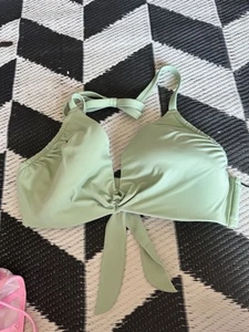 Shade & Shore Gr. 36 D mintgrün Plunge Draht Schwimmen Bikini Oberteil Neu mit Etikett - Bild 1 von 8