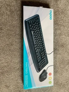 Rapoo NXI720 Wired Mouse and Keyboard Set - Black - Picture 1 of 3